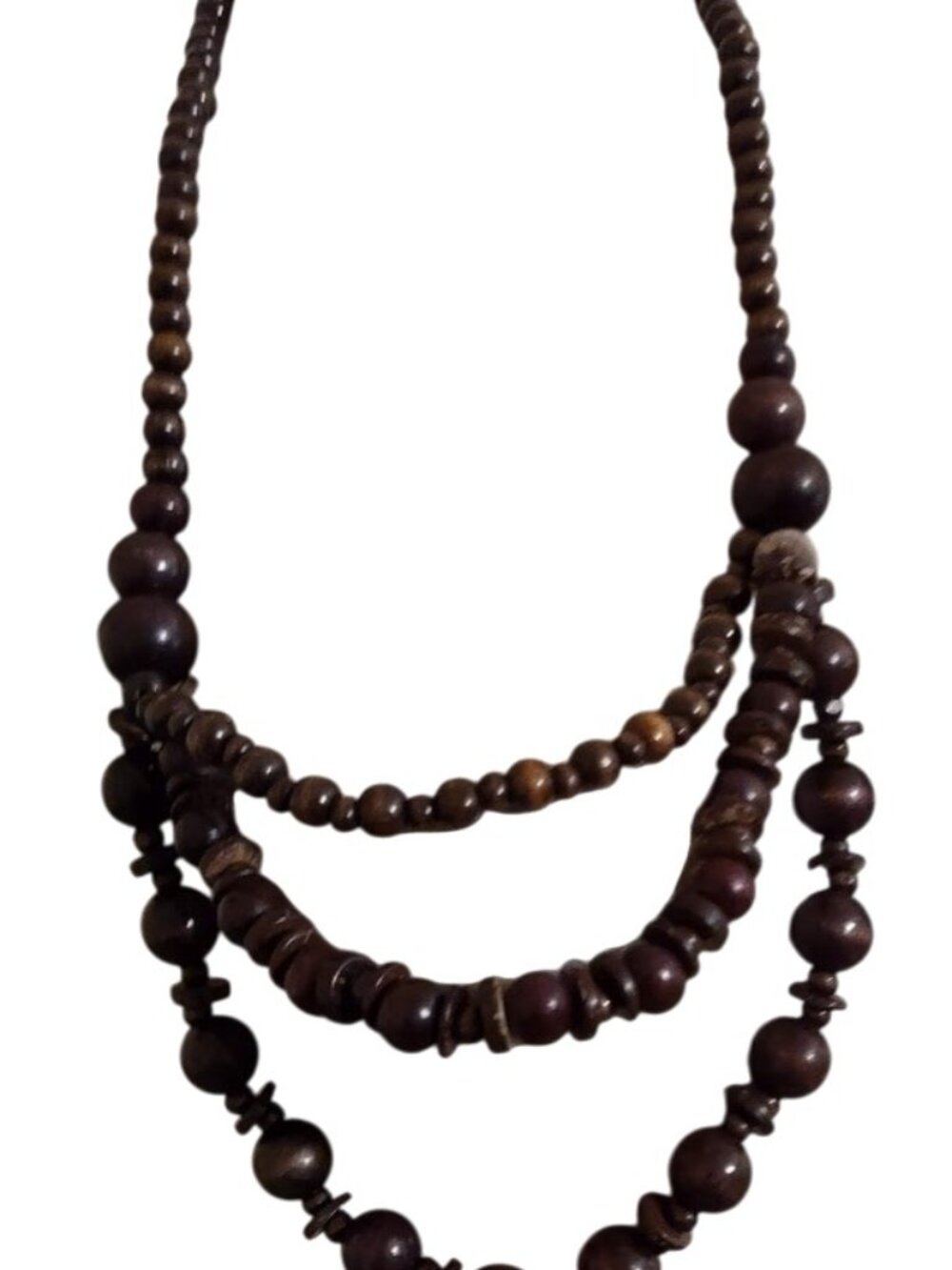 NEW GORGEOUS ETHNIC BOHO HIPPIE BROWN NECKLACE COSTUME JEWELRY